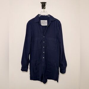 Frank & Eileen Navy Utility romper